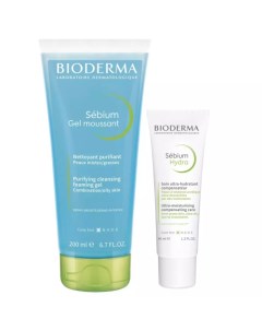 Набор крем Hydra 40мл очищающий гель без помпы 200 мл Bioderma