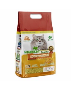 Ecoline Кукурузный комкующийся наполнитель Homecat