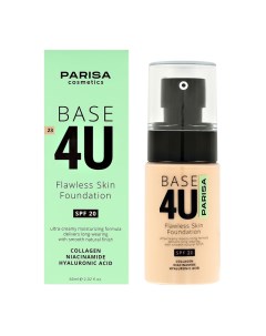 Основа тональная для лица BASE 4U FLAWLESS SKIN тон 23 средне бежевый Parisa