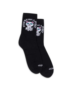 Носки Stop Being A Pussy Mid Socks Black 2023 Ripndip