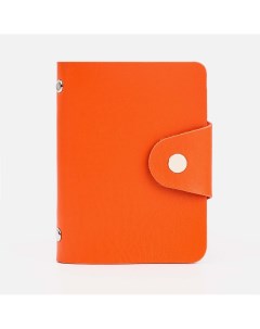 Визитница на кнопке 12 карт цвет оранжевый Nobrand