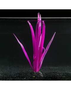 Растение силиконовое аквариумное светящееся в темноте 8 х 22 см фиолетовое Nobrand