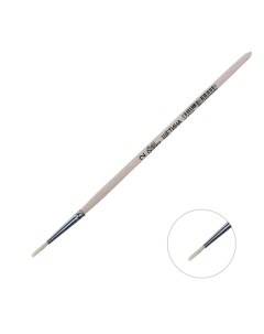 Кисть щетина круглая 2 диаметр обоймы 2 мм длина волоса 12 мм деревянная ручка Calligrata