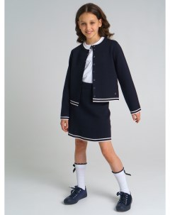 Комплект кардиган юбка школьный костюм вязаного школьницы кофта Playtoday