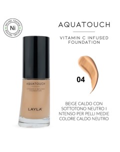 Увлажняющая тональная основа Aquatouch Foundation 2166R17 004 N 4 N 4 30 мл Layla cosmetics (италия)