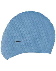 Шапочка для плавания Bobbles силикон SW 12204BL голубой Torres