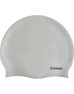 Шапочка для плавания No Wrinkle силикон SW 12203SV серебристый Torres