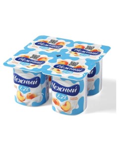 Йогуртный продукт с соком персика 1 2 100 г Нежный