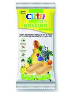 Лакомства для птиц яичный бисквит с тропическими фруктами 35 г Cliffi (италия)