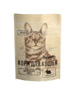 Корм для кошек кролик пауч 85г Mypets