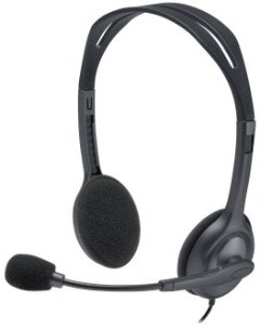 Компьютерная гарнитура Headset H111 Stereo grey 981 000594 Logitech