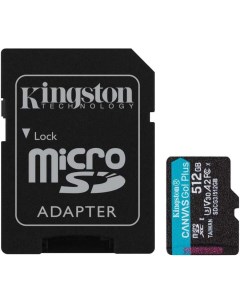 Карта памяти Canvas Go Plus microSDXC 512Gb Class10 SDCG3 512GB adapter Kingston