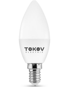 Лампа светодиодная TKE C37 E14 7 4K 7Вт С37 4000К Е14 176 264В Tokov electric