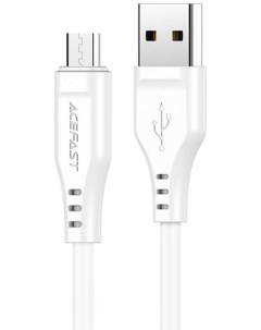 Кабель C3 09 USB Type A Micro USB 1 2м для подзарядки передачи данных белый Acefast