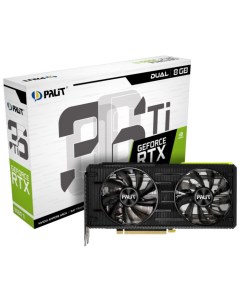 Видеокарта PCI E GeForce RTX 3060 Ti Dual NE6306T019P2 190AD V1 8GB GDDR6 256bit 8nm 1410 14000MHz H Palit