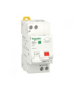 Автоматический выключатель RESI9 дифференциального тока ДИФ 1P N С 16А 6000A 30мА тип A Schneider electric