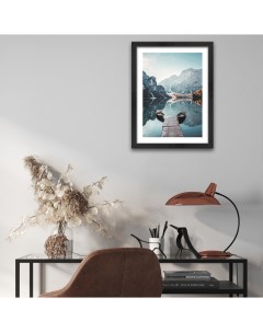 Картина в раме Озеро в горах 30х40см Postermarket