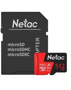 Карта памяти Extreme Pro P500 microSDXC 512Gb NT02P500PRO 512G R adapter Netac