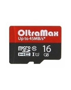 Карта памяти MicroSDHC 16GB Class 10 UHS 1 Elite адаптером SD Oltramax