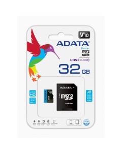 Карта памяти MicroSDHC 32GB Class10 UHS I A1 адаптер Adata