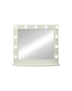Зеркало настольное Vanity 80х70 с подсветкой белый Continent