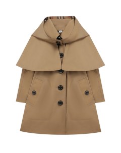 Хлопковый тренч с капюшоном Burberry