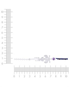 Браслет на ногу декоративный из серебра Бронницкий ювелир