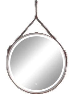 Зеркало Millenium 65х65 с подсветкой коричневый ремень Continent