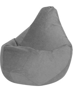 Кресло мешок Груша Серый Велюр XL Классический Dreambag