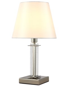 Интерьерная настольная лампа NICOLAS LG1 NICKEL WHITE Crystal lux