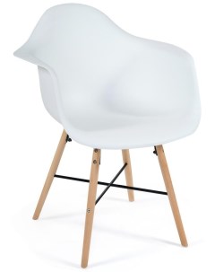 Кресло EAMES mod 919 белый white with legs дерево береза металл сиденье пластик Tetchair