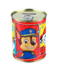 Копилка металлическая 9 5 см х 7 5 см х 7 5 см Paw patrol