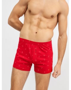 Мужские трусы шорты красного цвета с праздничным паттерном Mark formelle