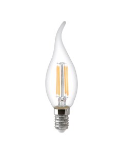 Лампа светодиодная филаментная E14 7W 6500K свеча на ветру прозрачная TH B2336 Thomson