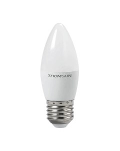 Лампа светодиодная E27 10W 4000K свеча матовая TH B2024 Thomson