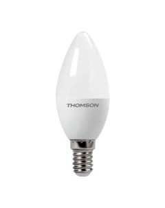 Лампа светодиодная E14 8W 4000K свеча матовая TH B2016 Thomson
