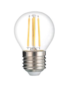 Лампа светодиодная филаментная E27 11W 4500K шар прозрачная TH B2096 Thomson