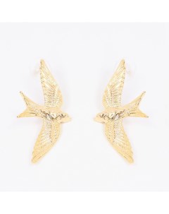 Золотистые серьги Ласточки Dashkova.jewelry