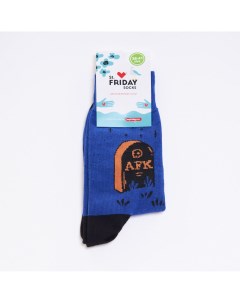 Синие носки с готическим принтом Friday socks