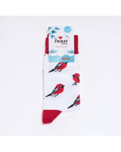 Красные носки Снегирь Friday socks