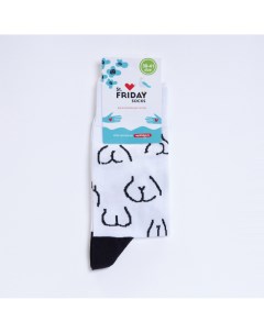 Белые носки с забавным принтом Friday socks