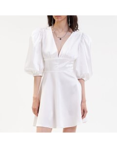 Белое атласное платье Moscovite