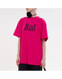 Розовая футболка с принтом BAD Toptop