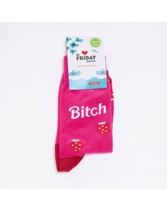 Розовые носки Bitch Friday socks