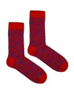 Носки Geometry and Line красные размер 40 45 Krumpy socks