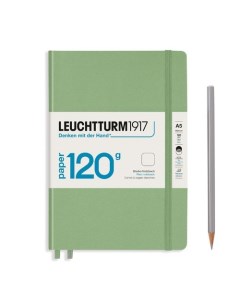 Блокнот Leuchtturm Edition нелинованный зеленый шалфей 203 страницы твердая обложка А5 Leuchtturm1917