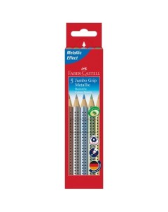 Карандаши цветные Faber Castell Jumbo Grip Metallic 5 цветов Faber-castell