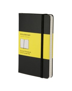 Блокнот Classic Squared Pocket 96 листов в клетку черный Moleskine