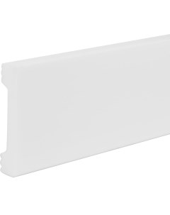 Плинтус напольный квадратный полистирол 10 см x 2 м цвет белый Nmc