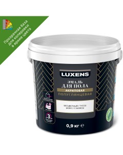 Эмаль для пола глянцевая прозрачная база С 0 9 кг Luxens